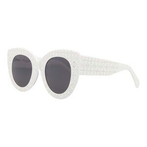 Alaia Womens Cat Eye White White Grey Fashion Designer Eyewear